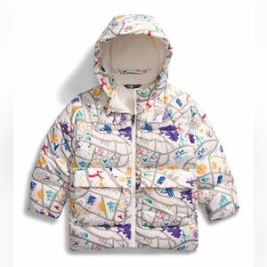🦋THE NORTH FACE Kids' North Down Fleece-Lined Jacket White Dune Wood size-6